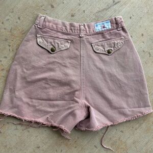 Vintage Pink High-Waisted Women Shorts
